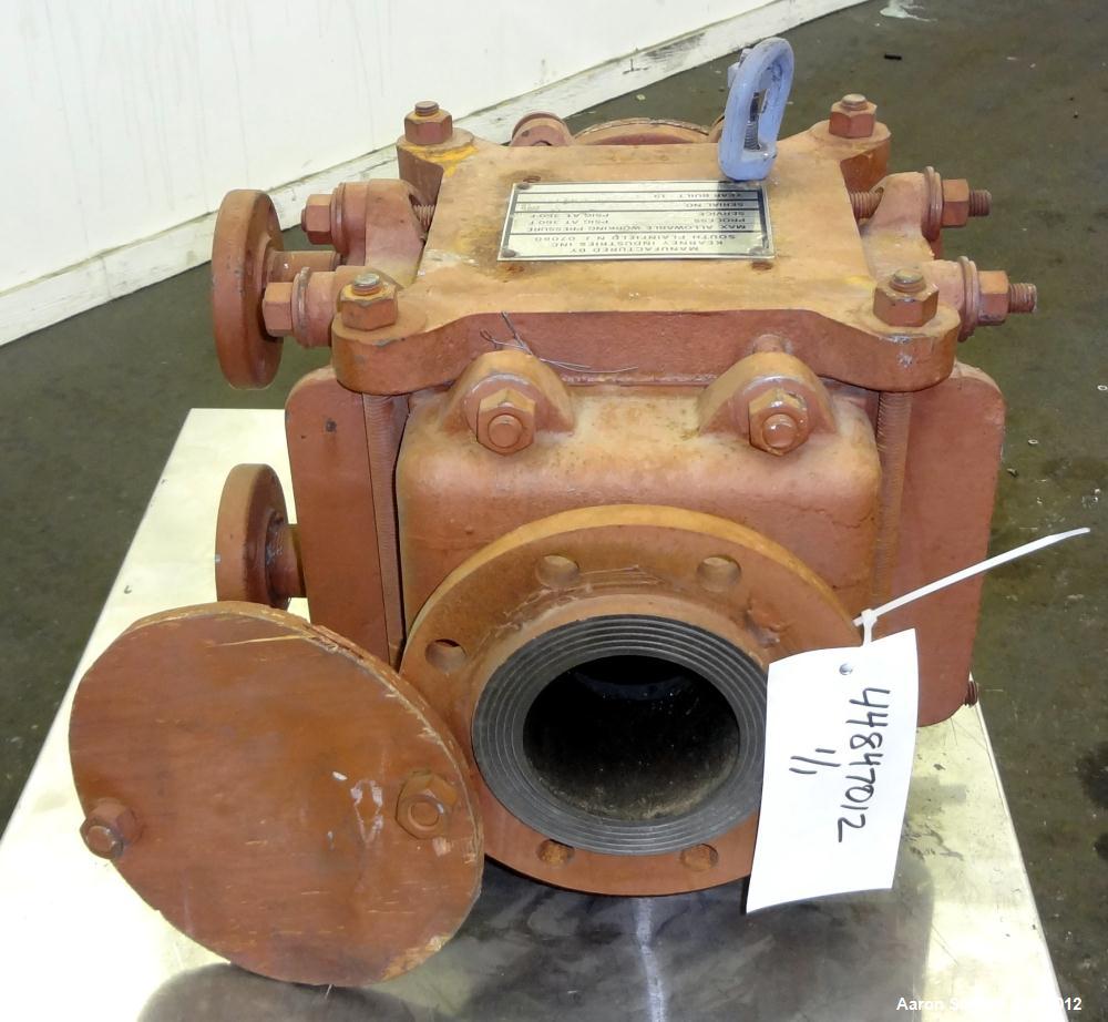 Used Kearney Graphite Block Type Heat Exchanger, approximately 10 square feet