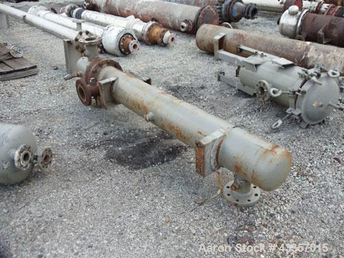 Used Ketema U Tube Shell & Tube Heat Exchanger, 76.6 Square Feet. Carbon steel tubes, tube sheet, bonnet and shell. (70) .75" Diameter x 6' long U tubes rated 150 psi at 375 degrees F. Shell rated 25...