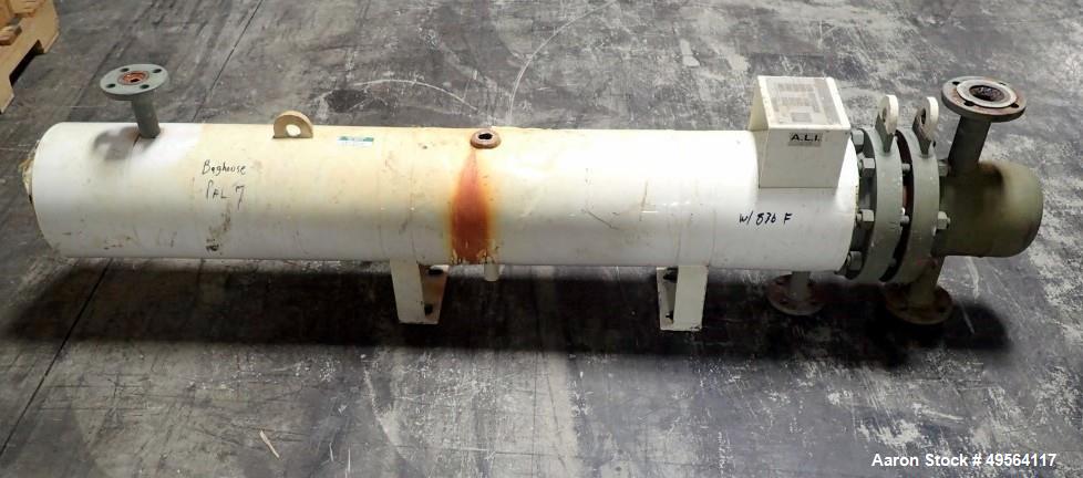 Used Ketema Shell and Tube Heat Exchanger, 18 Square Feet, Model 6-B-47, U Tube Design. Carbon steel tubes, tube sheet, bonnet and shell, (12) .75" diameter tubes rated 150 psi at 375 degrees F. Shel...