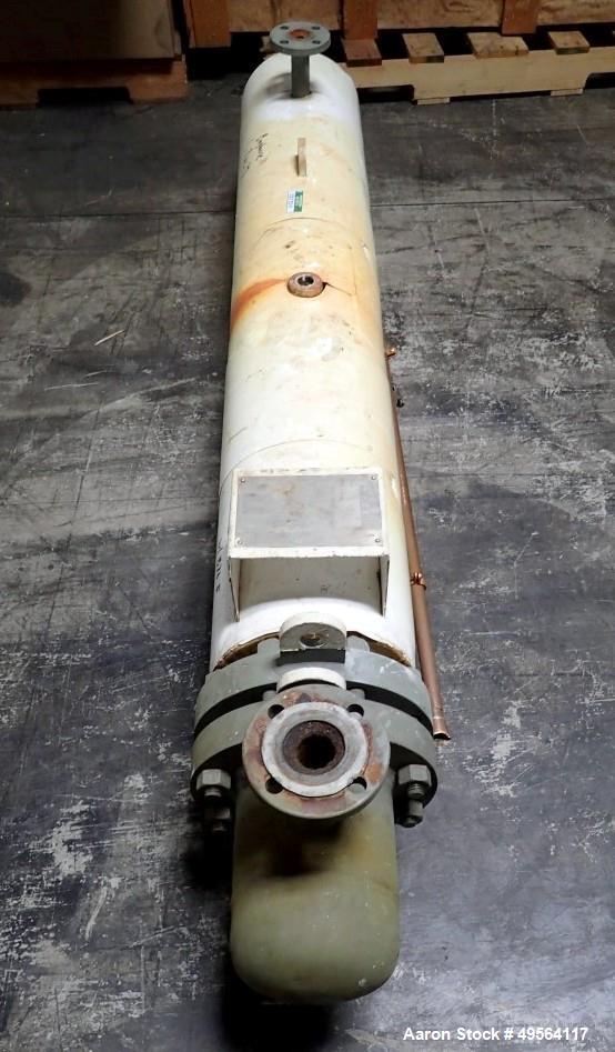 Used Ketema Shell and Tube Heat Exchanger, 18 Square Feet, Model 6-B-47, U Tube Design. Carbon steel tubes, tube sheet, bonnet and shell, (12) .75" diameter tubes rated 150 psi at 375 degrees F. Shel...