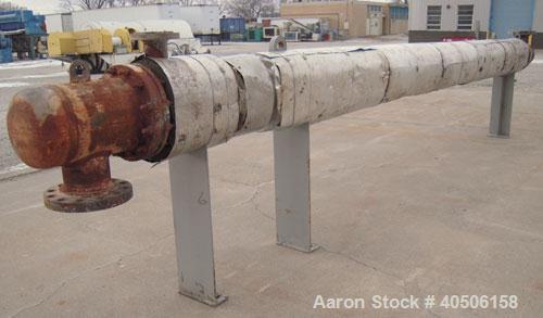 Used Mueller Shell and Tube Heat Exchanger, 250 square feet, horizontal. Carbon steel shell rated 125 psi at 600 deg F and -20 deg F at 125 psi. (73) 3/4" diameter x 18' long carbon steel tubes rated...