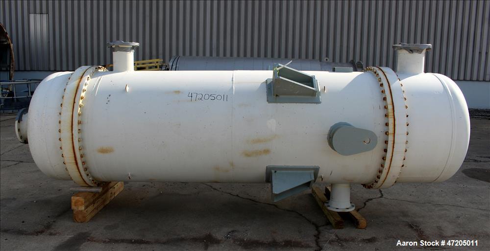 Unused- Perry Products Single Pass Shell & Tube Heat Exchanger, 4,143 Square Feet, Model FTS-48-4143, Vertical. Carbon steel shell rated 183 psi/Full Vacuum at -20 to 300 degrees F. (2110) 3/4" Diame...