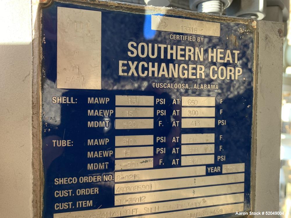 Installed but Unused-Southern Heat Exchanger Shell & Tube Heat Exchanger, 1,761