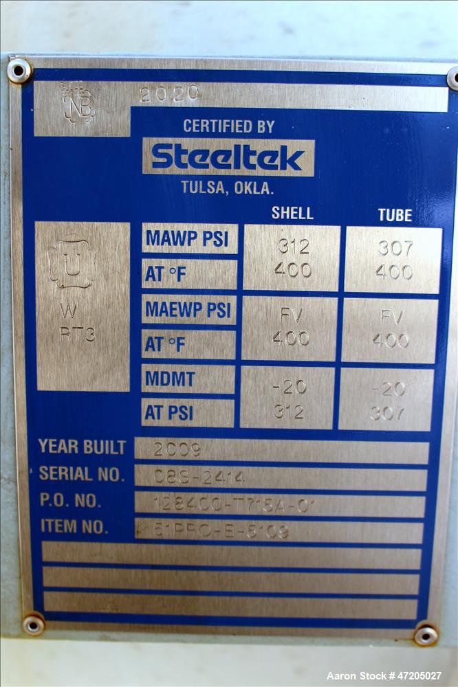 Used Steeltek U-Tube Heat Exchanger – 2,311 Sq. Ft., 312 PSI, Carbon Steel
