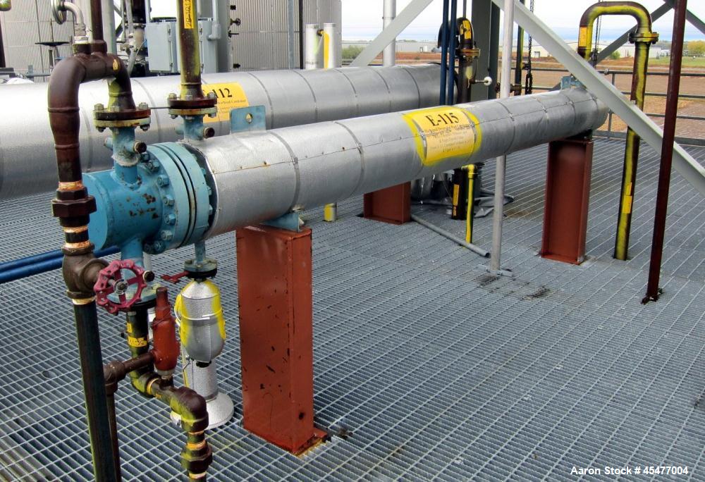 Used Yula U-Tube Shell and Tube Heat Exchanger, Approximately 68 Square Feet