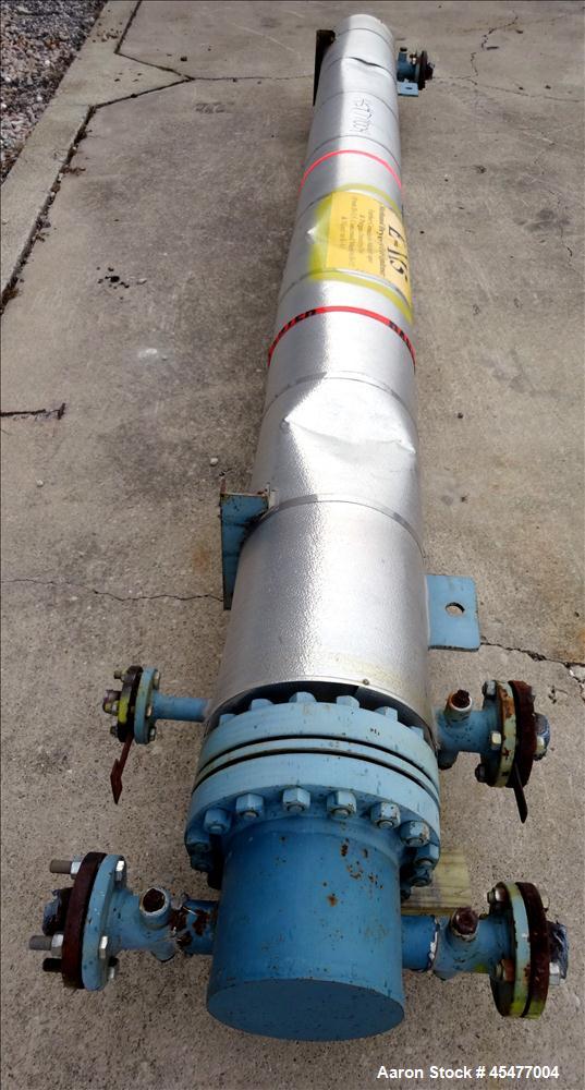 Used- Yula U-Tube Shell and Tube Heat Exchanger, Approximately 68 Square Feet