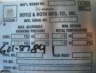 Used Doyle and Roth 4 Pass U Tube Heat Exchanger, approximately 44 square feet, horizontal. Carbon steel shell rated 100 psi at 350 deg F. (30) 3/4