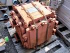 Used- Kearney Graphite Block Type Heat Exchanger, 55 square feet, model 55/55. Graphite contact areas. Shell and tubes rated...