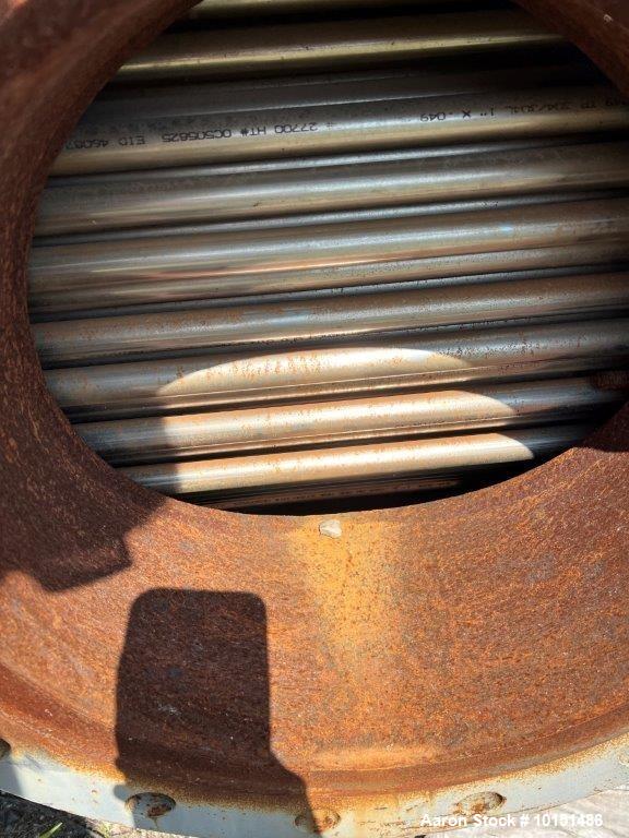 Used Xylem, Inc. Approximately 1,540 Square Foot Shell/Tube Heat Exchanger. 1,540 square feet surface area; National Board # 270677; Serial: 221166-01-1; 150 psi @ 300F shell MAWP; 150 psi @ 300F tub...