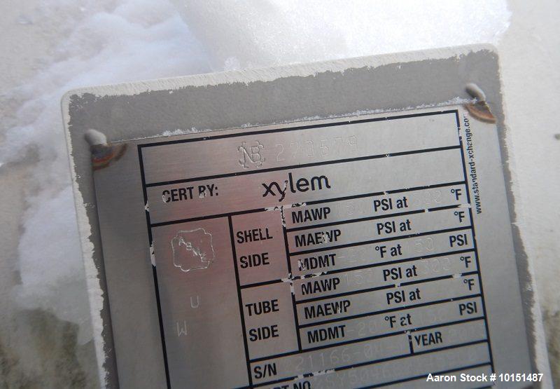 Used Xylem, Inc. Approximately 1,540 Square Foot Shell/Tube Heat Exchanger