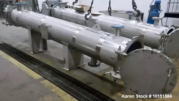 Used Paget 316L Stainless Steel Shell & Tube Heat Exchanger – 564 Sq. Ft., Horizontal