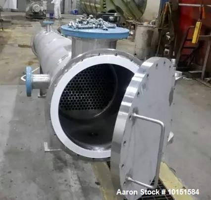 Used Paget 316L Stainless Steel Shell & Tube Heat Exchanger – 564 Sq. Ft., Horizontal