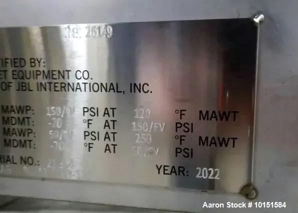 Used Paget 316L Stainless Steel Shell & Tube Heat Exchanger – 564 Sq. Ft., Horizontal