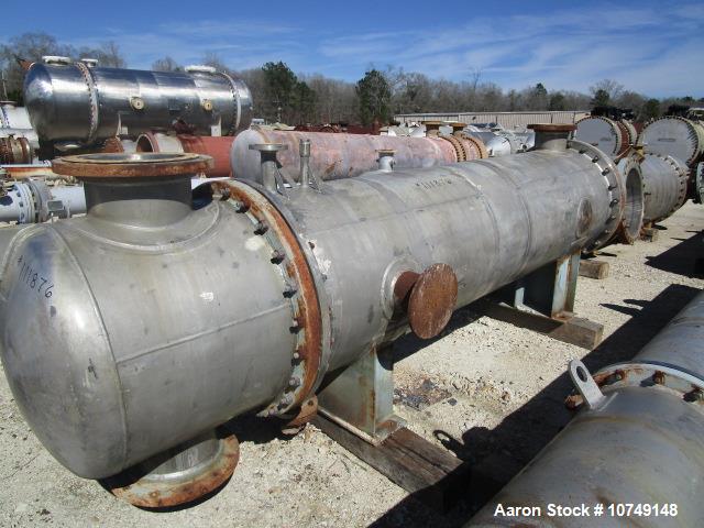 Used – Praj Industries 1185 sq. ft. Horizontal Shell & Tube Heat Exchanger – 304L SS Shell, NB Code