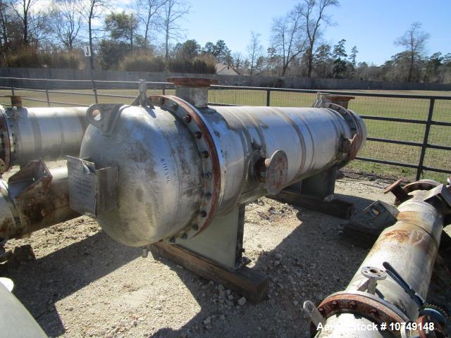 Used – Praj Industries 1185 sq. ft. Horizontal Shell & Tube Heat Exchanger – 304L SS Shell, NB Code