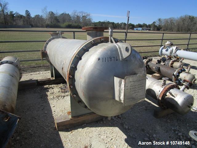 Used – Praj Industries 1185 sq. ft. Horizontal Shell & Tube Heat Exchanger – 304L SS Shell, NB Code