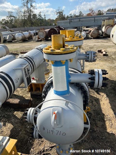 Used Wuxi Chemical Equipment 234 sq. ft. Horizontal Shell and Tube Heat Exchanger. Duplex 2205 stainless steel tubes rated 532 psi at 32 to 430 degrees F. 9' Tube length. 316L Stainless Steel shell r...