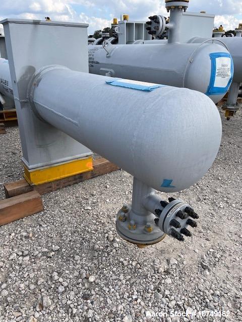 Used Wuxi Chemical Equipment 333 Square Foot Horizontal Shell and Tube Heat Exchanger. Duplex 2205 stainless steel tubes rated 288.3 psi at 32 to 330 degrees F, 16' 7'' Tube length. Carbon steel head...