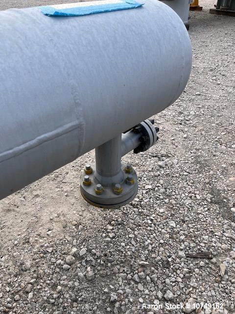 Used Wuxi Chemical Equipment 333 Square Foot Horizontal Shell and Tube Heat Exchanger. Duplex 2205 stainless steel tubes rated 288.3 psi at 32 to 330 degrees F, 16' 7'' Tube length. Carbon steel head...