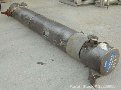 Used- KAM Thermal U-Tube Heat Exchanger, 70 square feet, horizontal. Carbon steel shell rated 200 psi at 400 deg.f., (36) 3/...