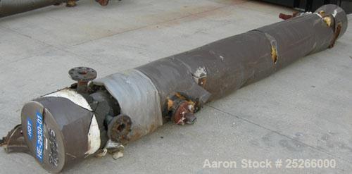 Used KAM Thermal U-Tube Heat Exchanger, 70 square feet, horizontal. Carbon steel shell rated 200 psi at 400 deg.f., (36) 3/4" diameter x 10' long 304 stainless steel tubes, and tube sheet rated 200 p...