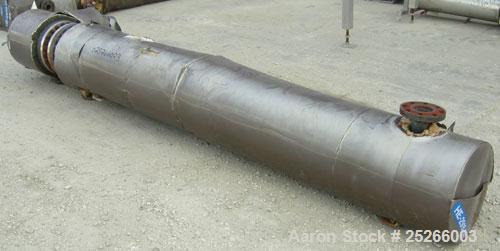 Used KAM Thermal U Tube Heat Exchanger, 101 square feet, horizontal. Carbon steel shell rated 200 psi at 400 deg.f., (52) 3/4" diameter x 10' long 304 stainless steel tubes, and tube sheet rated 200 ...