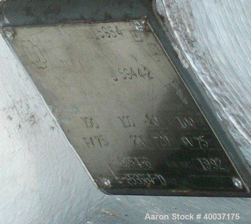 Used Used: Doyle and roth heat exchanger. Shell rated 100 psi at 100 deg.f., tubes rated fv/75 psi at 200 deg.f.. Serial# J-6944-2, National Board# 15954, Built 1992.