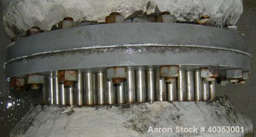 Used Ketema shell and tube heat exchanger, type 1-V-2(BEM), 622 square feet, horizontal. Carbon steel shell, 304 stainless steel tubes, 316 stainless steel heads. (322) tubes X 5/8" diameter x 10'-4"...