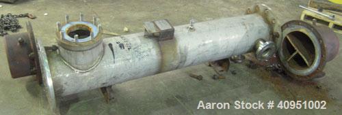 Used KAM Thermal 4 Pass Shell and Tube Heat Exchanger, Approximately 122 Square Feet, Horizontal. 316 stainless steel shell rated 150 psi/fv at 250 deg F. (104) 3/4" diameter x 71 1/2" long 316 stain...