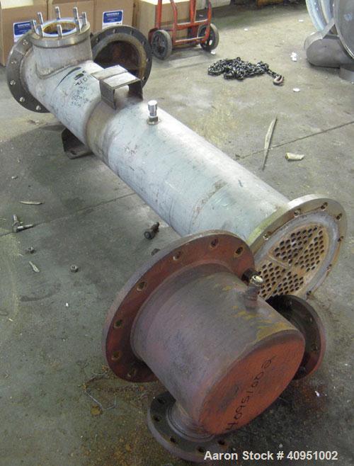 Used KAM Thermal 4 Pass Shell and Tube Heat Exchanger, Approximately 122 Square Feet, Horizontal. 316 stainless steel shell rated 150 psi/fv at 250 deg F. (104) 3/4" diameter x 71 1/2" long 316 stain...