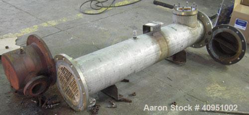 Used KAM Thermal 4 Pass Shell and Tube Heat Exchanger, Approximately 122 Square Feet, Horizontal. 316 stainless steel shell rated 150 psi/fv at 250 deg F. (104) 3/4" diameter x 71 1/2" long 316 stain...