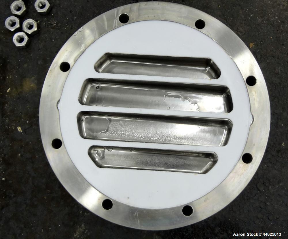 Used Enerquip 8 Pass Shell and Tube Heat Exchanger, approximately 85 square feet, stainless steel, horizontal.  304L Stainless steel shell rated 150 psi at -20 to 375 degrees F.  (160) 3/8" diameter ...
