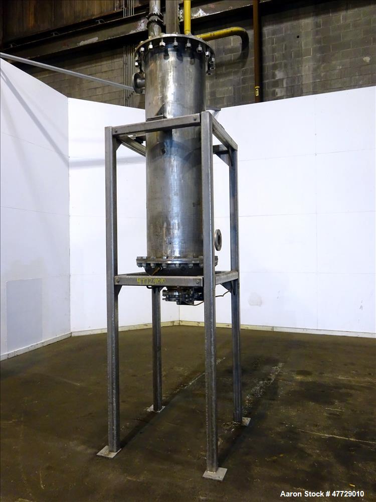 Used Shell and Tube Heat Exchanger, Approximate 200 Square Feet, 304 Stainless