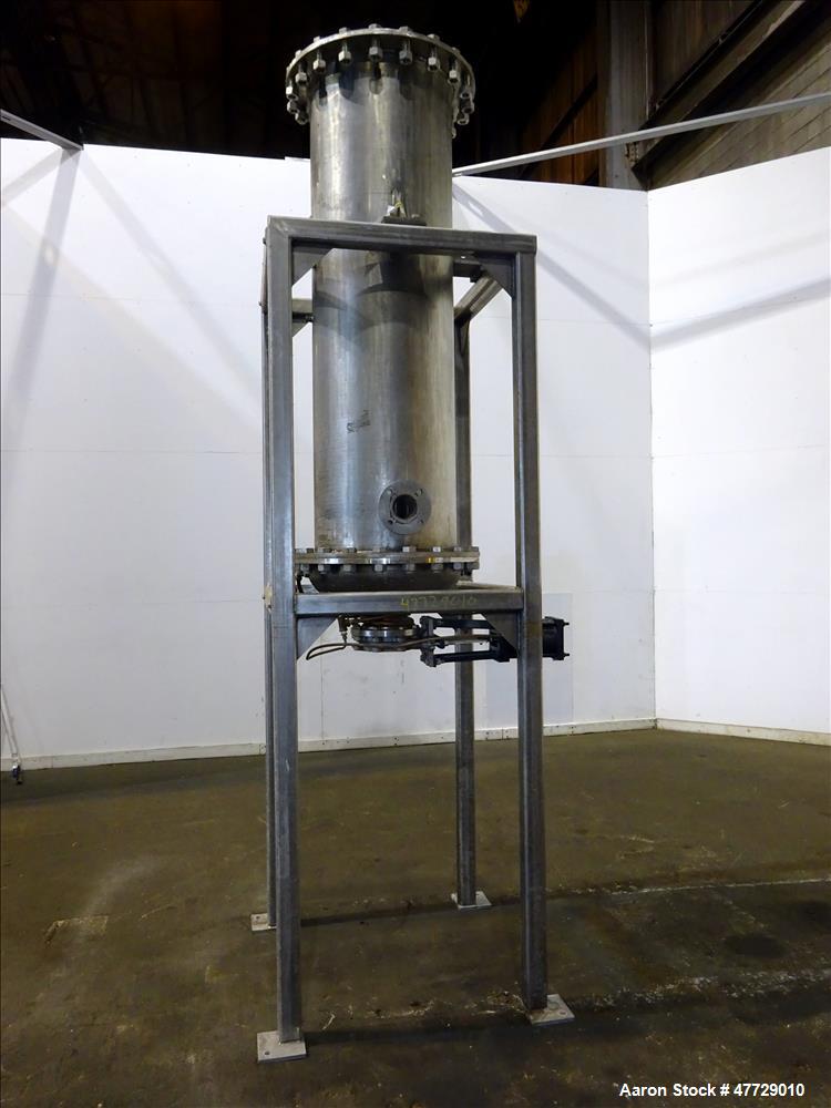 Used Shell and Tube Heat Exchanger, Approximate 200 Square Feet, 304 Stainless
