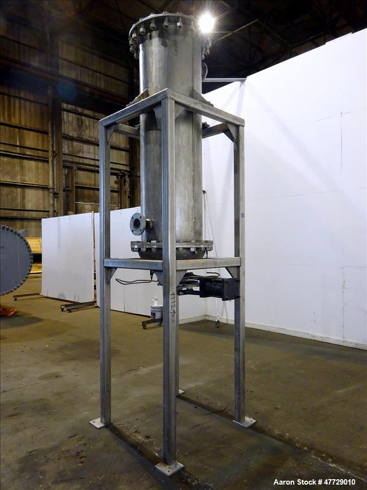 Used Shell and Tube Heat Exchanger, Approximate 200 Square Feet, 304 Stainless