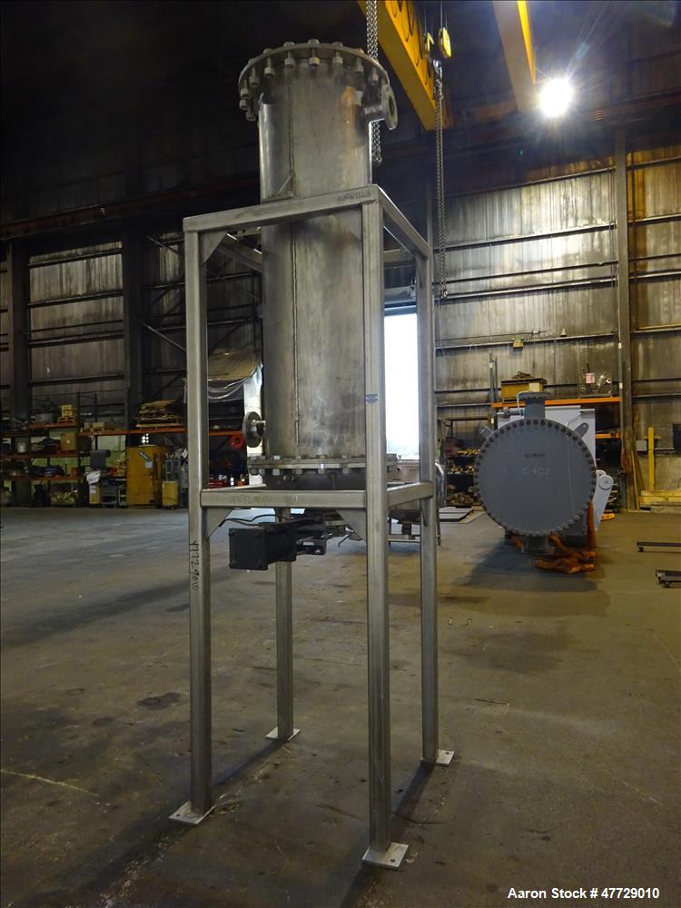 Used Shell and Tube Heat Exchanger, Approximate 200 Square Feet, 304 Stainless