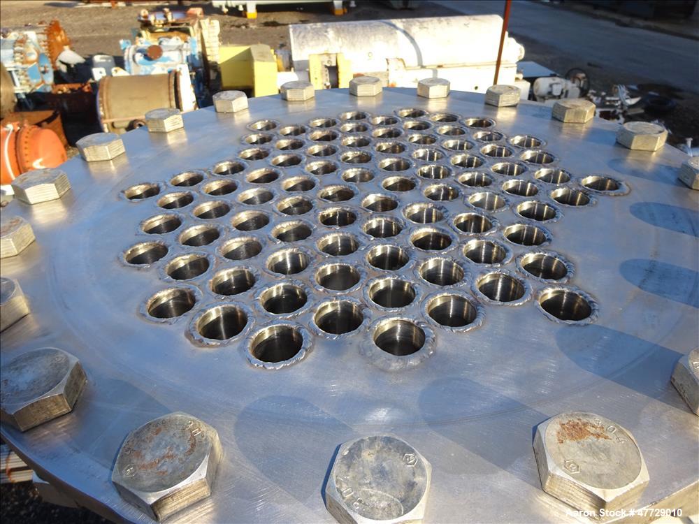 Used Shell and Tube Heat Exchanger, Approximate 200 Square Feet, 304 Stainless