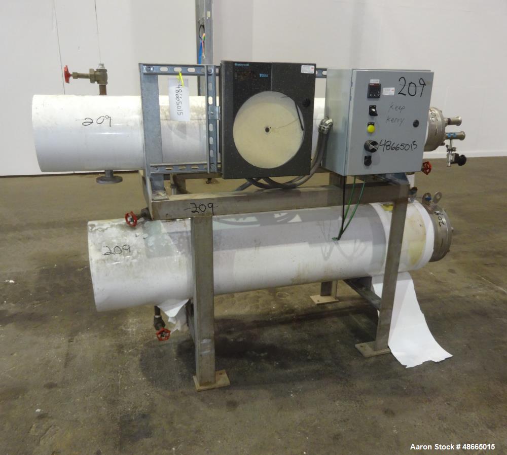 Used Allegheny Bradford Dual Mounted Heat Exchanger System, Stainless Steel.