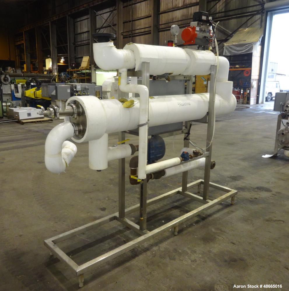 Used Enerquip Shell & Tube Heat Exchanger System, Stainless Steel, Horizontal.