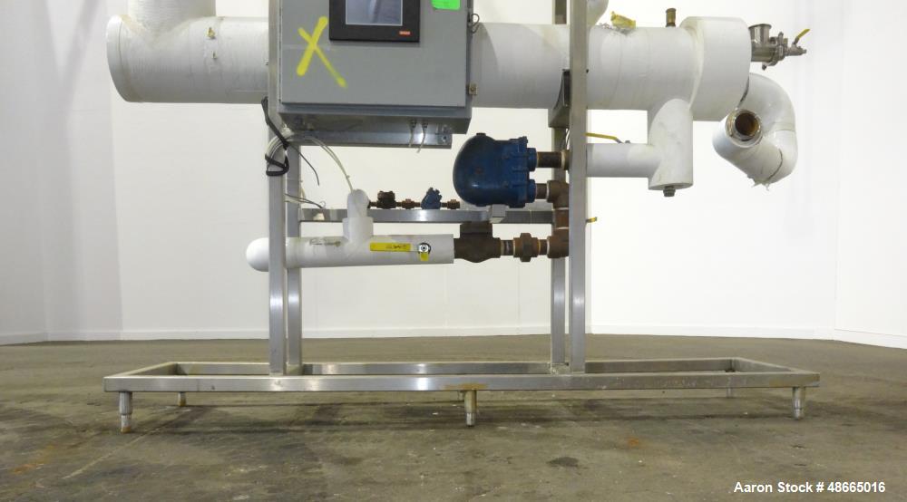 Used Enerquip Shell & Tube Heat Exchanger System, Stainless Steel, Horizontal.
