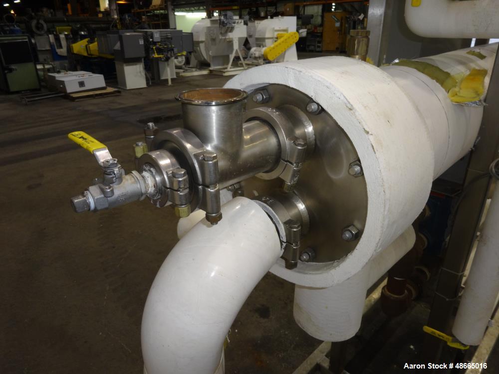 Used Enerquip Shell & Tube Heat Exchanger System, Stainless Steel, Horizontal.
