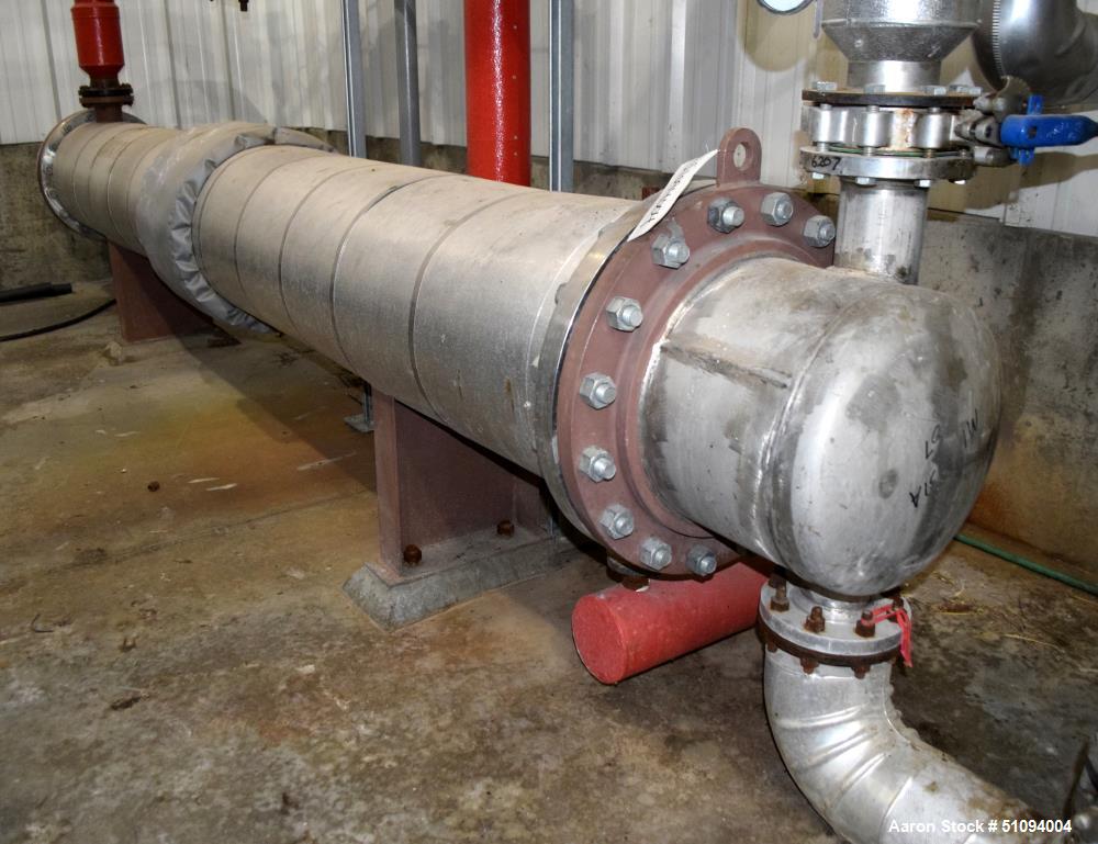 Used- Mason Manufacturing 4 Pass Shell & Tube Heat Exchanger