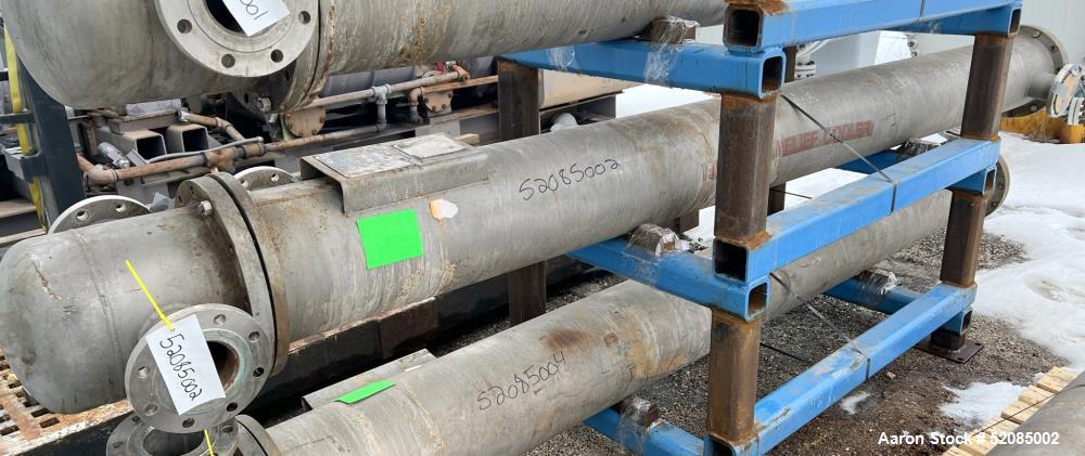 Used Struthers Industries Shell & Tube Heat Exchanger, Approximate 278.9 Square Feet, 316L Stainless Steel, Horizontal. 316L Stainless steel shell rated 150 psi / FV at 0 to 500 degrees F. (120) 316L...