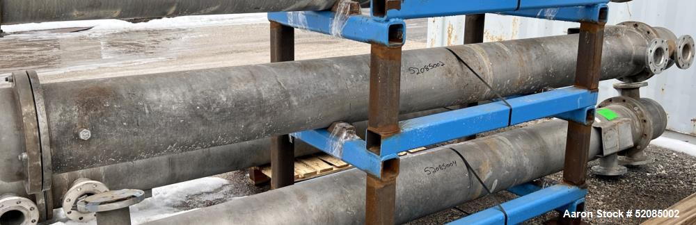 Used Struthers Industries Shell & Tube Heat Exchanger, Approximate 278.9 Square Feet, 316L Stainless Steel, Horizontal. 316L Stainless steel shell rated 150 psi / FV at 0 to 500 degrees F. (120) 316L...