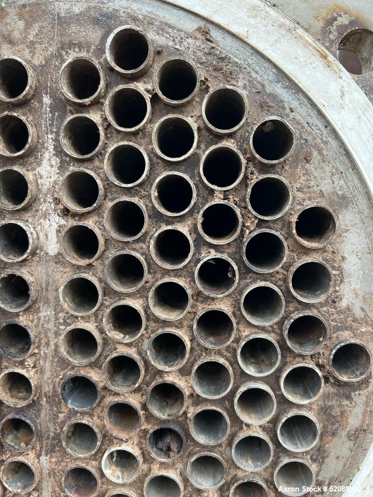 Used Struthers Industries Shell & Tube Heat Exchanger, Approximate 278.9 Square Feet, 316L Stainless Steel, Horizontal. 316L Stainless steel shell rated 150 psi / FV at 0 to 500 degrees F. (120) 316L...