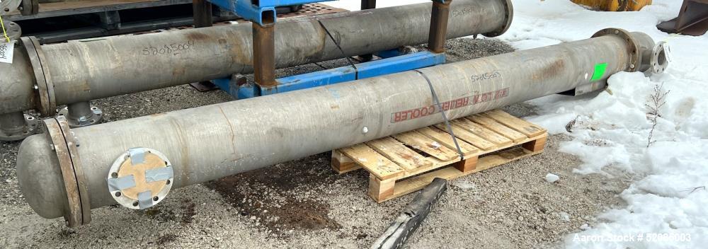 Used Struthers Industries Shell & Tube Heat Exchanger, Approximate 278.9 Square Feet, 316L Stainless Steel, Horizontal. 316L Stainless steel shell rated 150 psi / FV at 0 to 500 degrees F. (120) 316L...