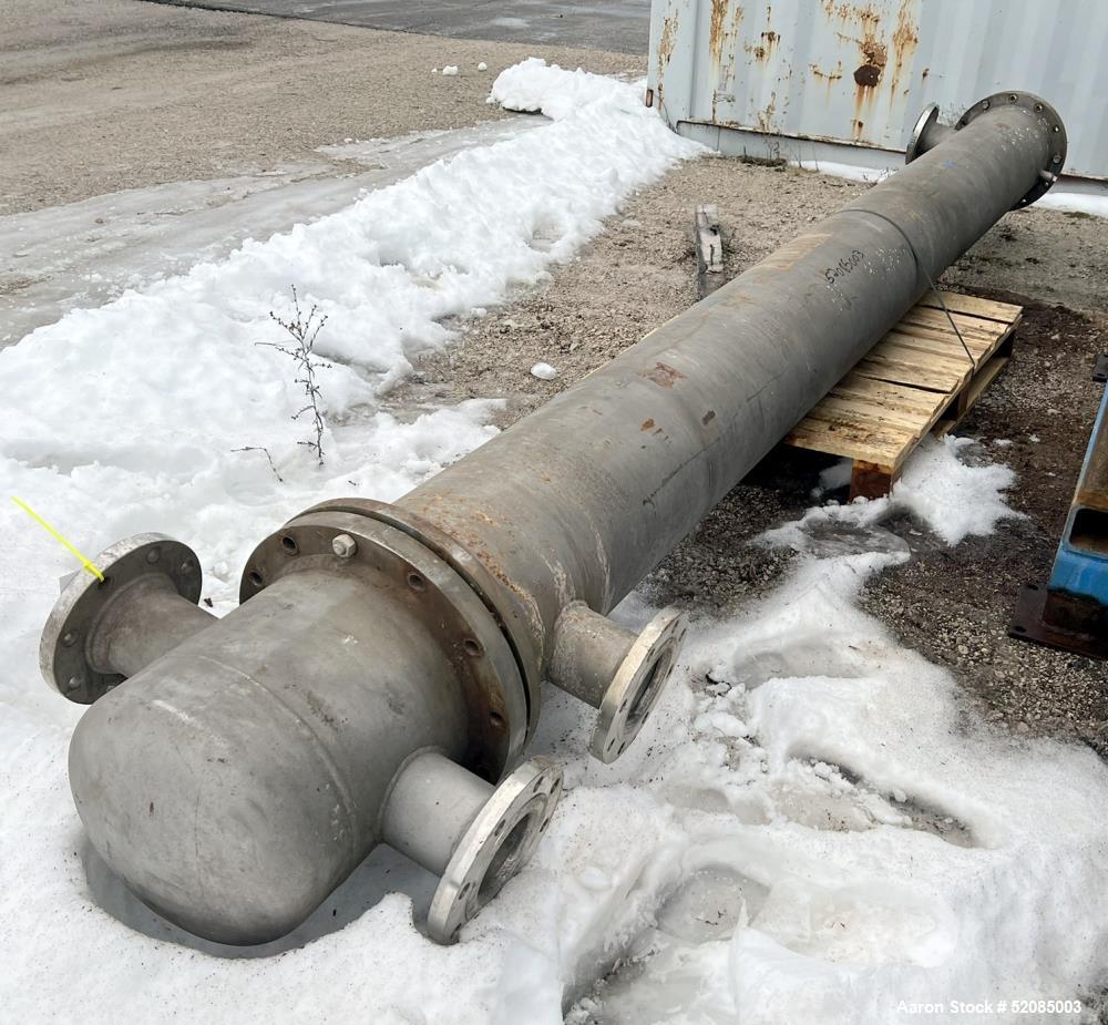Used Struthers Industries Shell & Tube Heat Exchanger, Approximate 278.9 Square Feet, 316L Stainless Steel, Horizontal. 316L Stainless steel shell rated 150 psi / FV at 0 to 500 degrees F. (120) 316L...