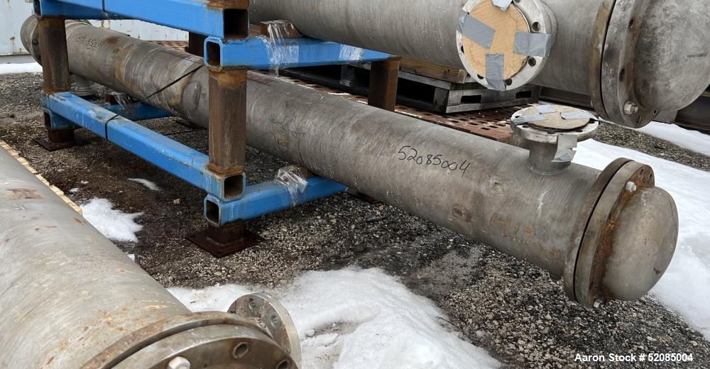 Used Struthers Industries Shell & Tube Heat Exchanger, Approximate 278.9 Square Feet, 316L Stainless Steel, Horizontal. 316L Stainless steel shell rated 150 psi / FV at 0 to 500 degrees F. (120) 316L...