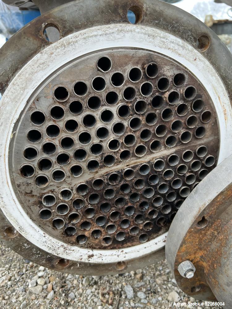 Used Struthers Industries Shell & Tube Heat Exchanger, Approximate 278.9 Square Feet, 316L Stainless Steel, Horizontal. 316L Stainless steel shell rated 150 psi / FV at 0 to 500 degrees F. (120) 316L...