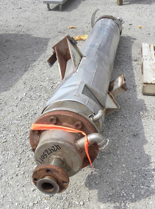 Used ADM Mason Shop Single Pass Shell & Tube Heat Exchanger, 65.8 Square Feet, Vertical. 316 Stainless steel shell rated 200/-15 psi at -20 to 400 deg F. (42) 3/4" Diameter x 96'’ long 316 stainless ...